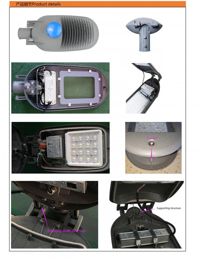 Ενέργεια - πίσω ακτινοβολώντας πλευρό δομών κοu'φωμάτων 50w οδικού φωτισμού αποταμίευσης 2